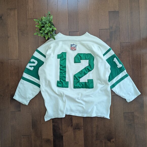 NEW YORK JETS JOE NAMATH VINTAGE CHAMPION SWEATER JERSEY - Picture 2 of 4